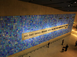 a sign at the Sept. 11 memorial site
